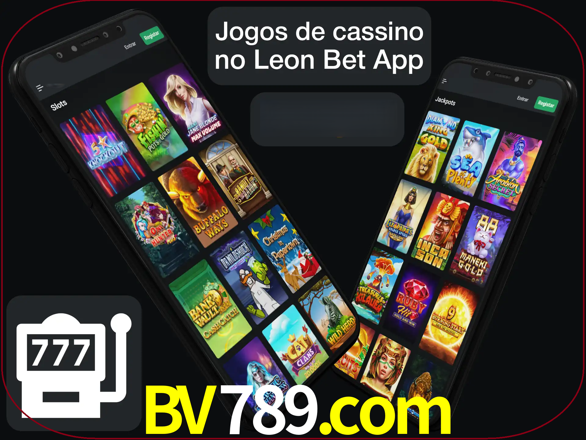 Escolha quais jogos de cassino jogar no app.