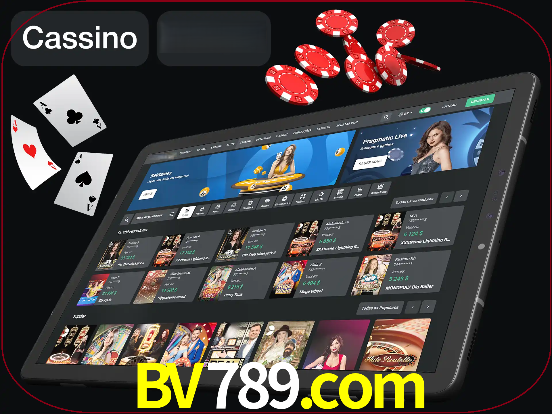 Jogue vários jogos de cassino em nosso cassino.