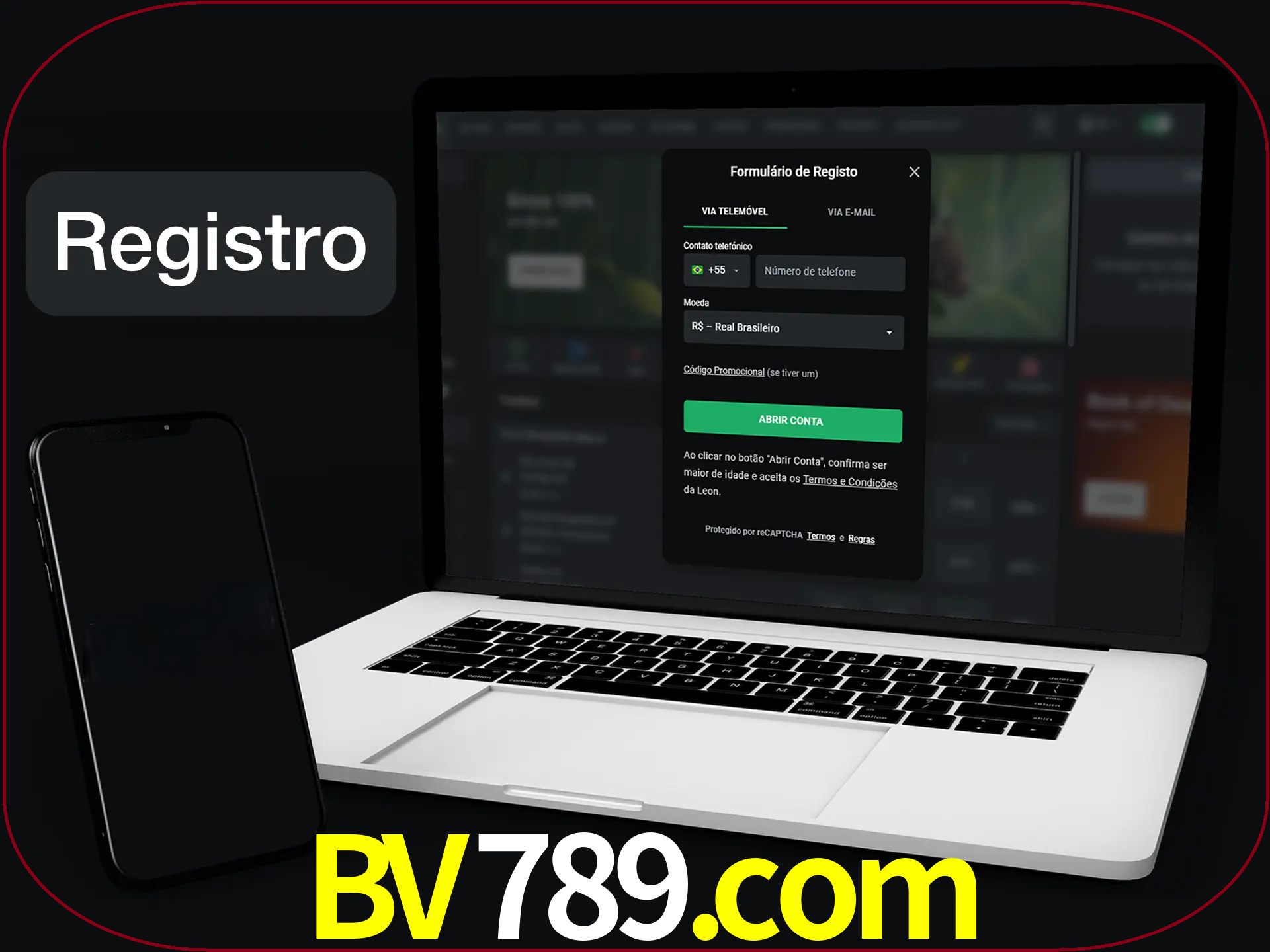 O registro na LeonBet é simples.