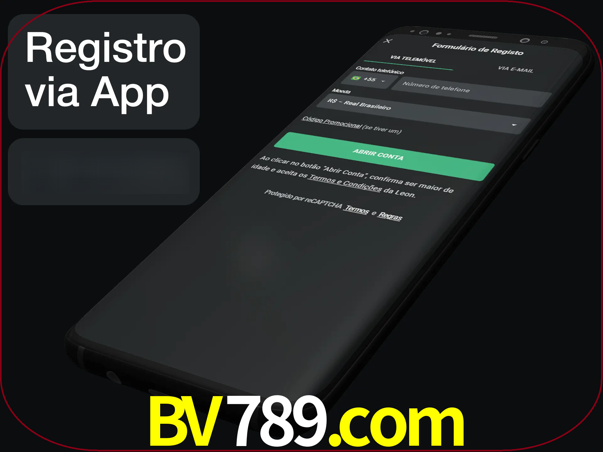 Registre-se quiclly em LeonBet usando o aplicativo.